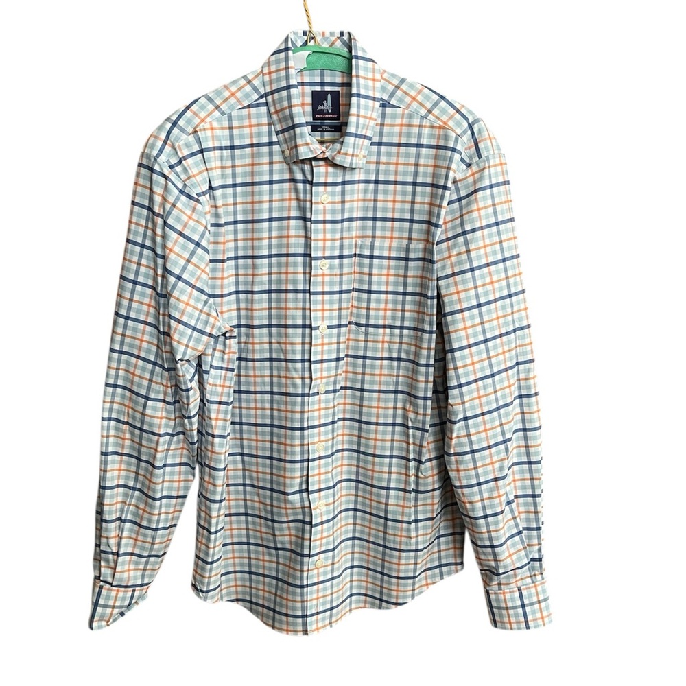 Johnnie-O Shirt Mens Small Prep-Formance Long Sleeve Color Check Plaid Work City
